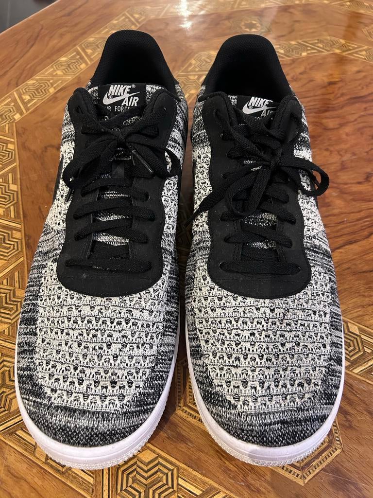 Nike Air Force 1 Flyknit Oreo - Maat EU 51,5, Ophalen of Verzenden, Zo goed als nieuw, Overige kleuren, Sneakers of Gympen