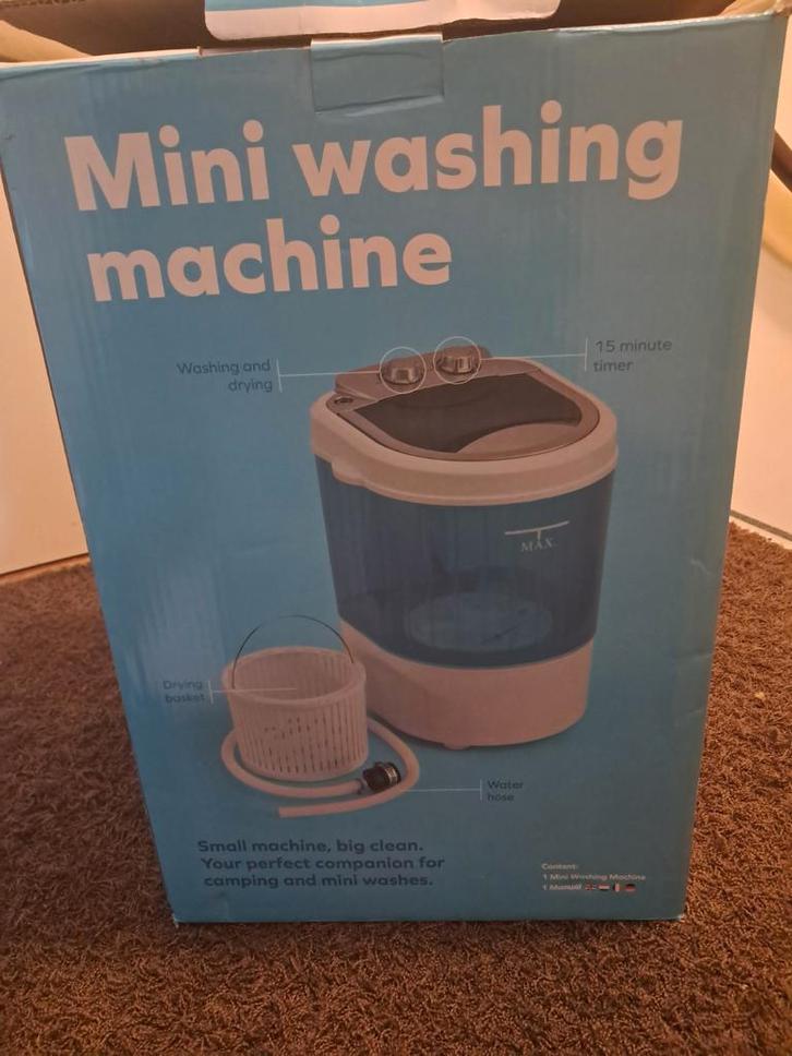 Mini wasmachine met centrifuge, Witgoed en Apparatuur, Wasmachines, Nieuw, Bovenlader, Minder dan 4 kg, Minder dan 85 cm, Minder dan 1200 toeren