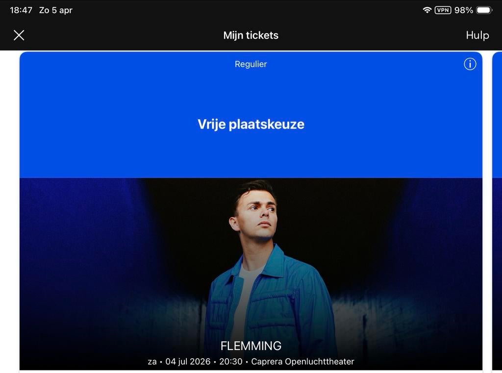 Flemming 4 juli 20:30 uur Bloemendaal, Tickets en Kaartjes, Twee personen, Juli