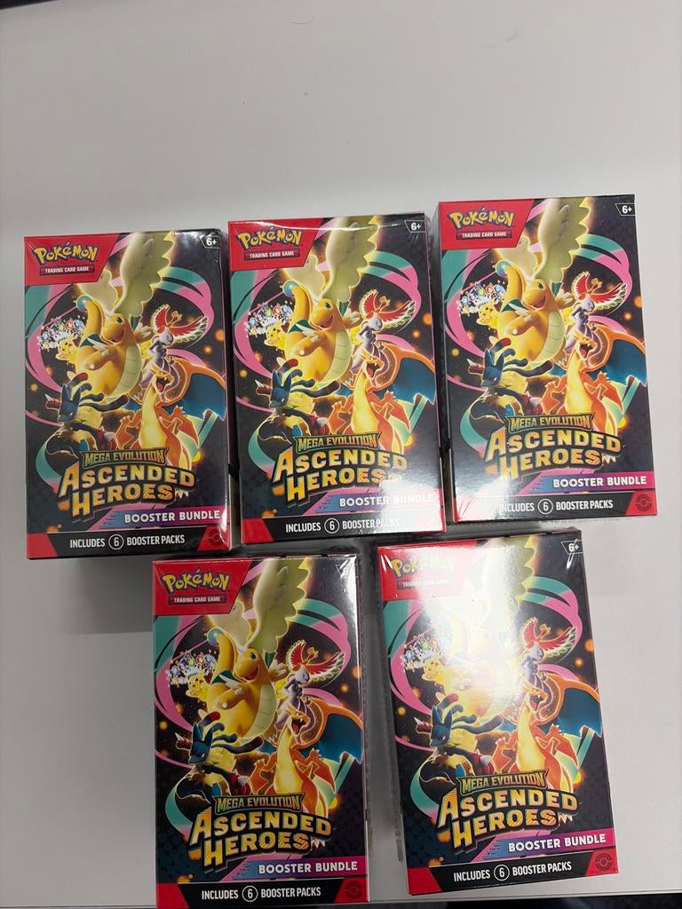 Pokémon Mega Evolution Ascended Heroes Booster Bundel, Ophalen of Verzenden, Nieuw, Booster