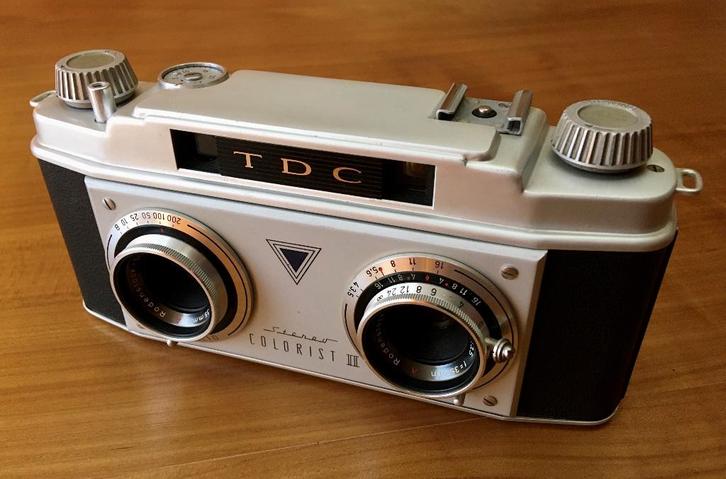 Analoge fotocamera TDC Stereo Colorist II, met dubbele lens!, Audio, Tv en Foto, Fotocamera's Analoog, Zo goed als nieuw, Compact