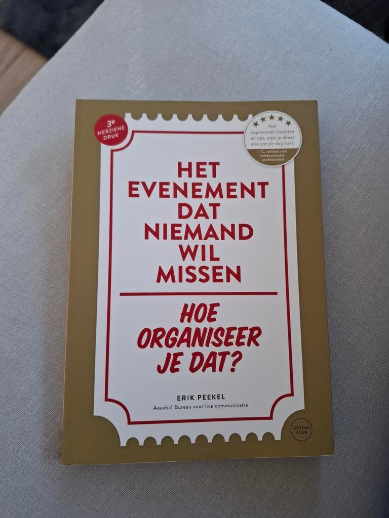 Boek - Het evenement dat niemand wil missen - Erik Peekel, Ophalen of Verzenden