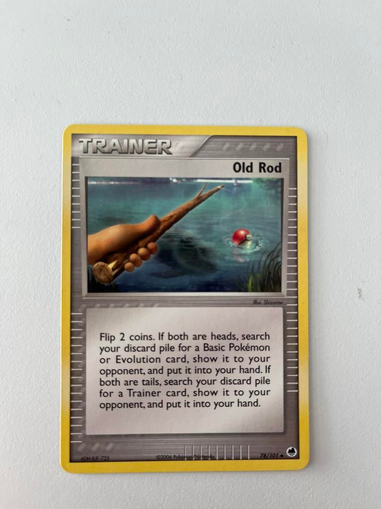 Pokémon Trainer Kaart - Old Rod (78/101) - EX Dragon Frontie, Ophalen of Verzenden, Zo goed als nieuw, Losse kaart