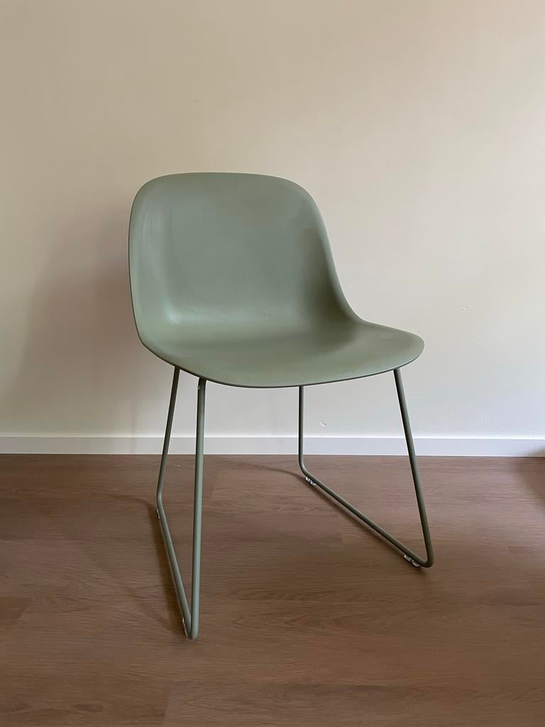 Muuto Fiber Stoel - Groen, Huis en Inrichting, Stoelen, Ophalen, Kunststof, Gebruikt, Overige kleuren