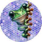 L1630 icing frosting kikker 19cm eetbare taart plaat print, Ophalen of Verzenden, Nieuw, Taarten, Versiering