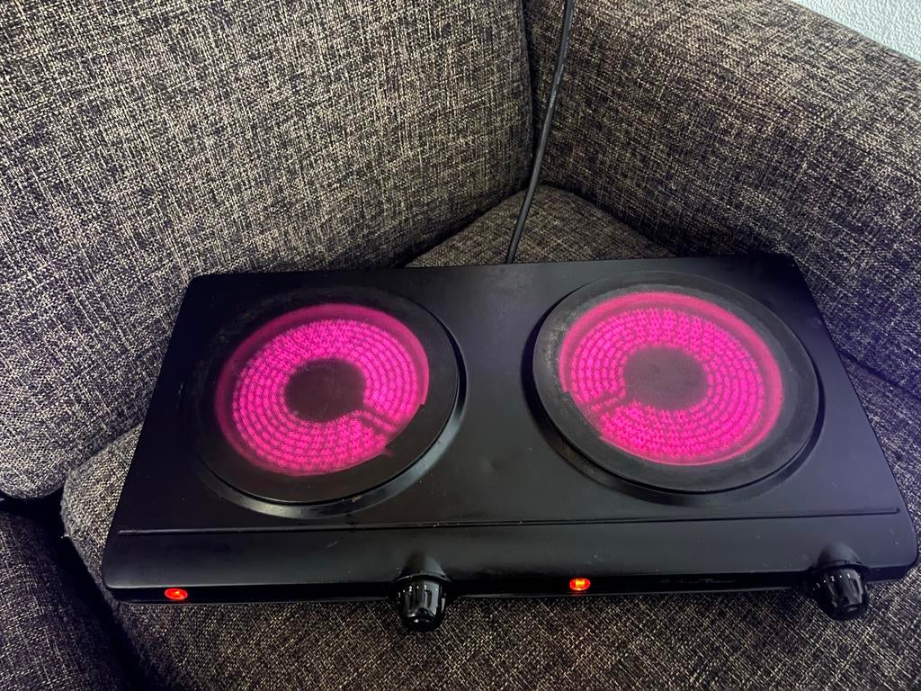 2-pits kookplaat TZS First Austria, Gebruikt, 3 kookzones of minder, Ophalen of Verzenden, Vrijstaand