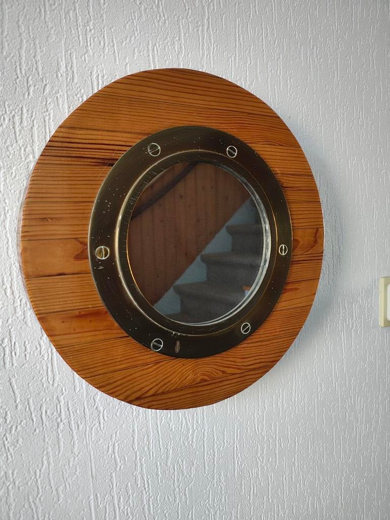 Spiegel van patrijspoort - nautische decoratie, Ophalen of Verzenden, Rond, Minder dan 50 cm, Minder dan 100 cm