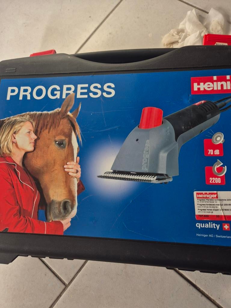 Professionele Heiniger Progress paardentondeuse (80W), Ophalen, Gebruikt