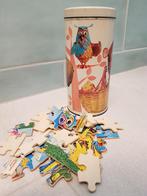 Oud beschuitblik Bolletje Fabeltjeskrant incl houten puzzel, Ophalen of Verzenden, Gebruikt