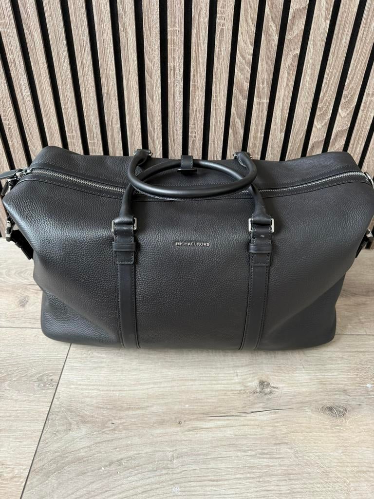 Michael Kors Hudson leather duffle bag, 40 tot 60 cm, 20 tot 30 cm, Bruin, Minder dan 35 cm