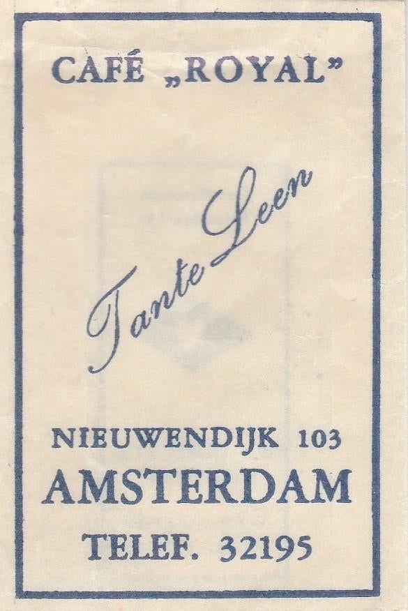 Tante Leen Royal Nieuwendijk Amsterdam, Ophalen of Verzenden