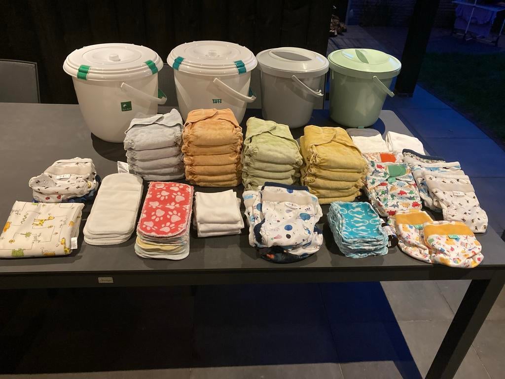 Overcompleet pakket wasbare luiers maat 2, Kinderen en Baby's, Overige Kinderen en Baby's, Gebruikt, Ophalen of Verzenden