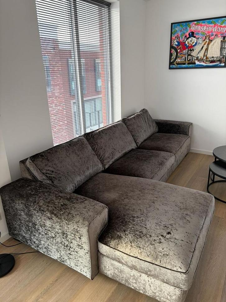 Urban Sofa San Remo - Velvet Croco Print Hoekbank, Huis en Inrichting, Banken | Bankstellen, Zo goed als nieuw, Hoekbank, Vierpersoons of meer