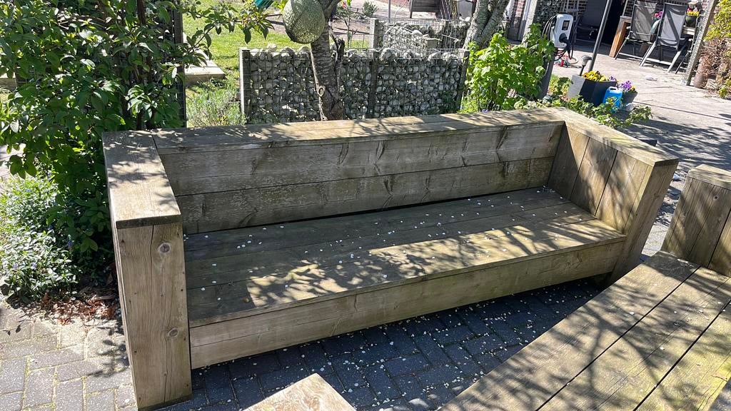 Tuinbanken, Ophalen of Verzenden, Zo goed als nieuw, 60 cm of meer, Rechthoekig
