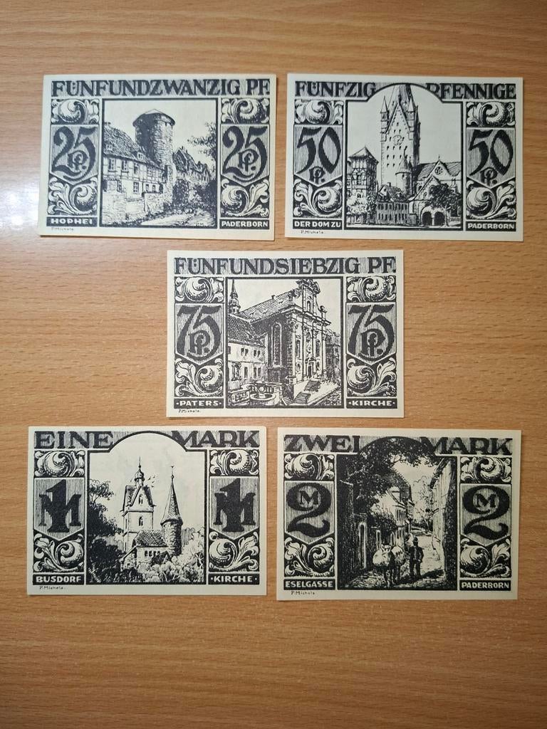 Duits Notgeld Paderborn Noodgeld, Postzegels en Munten, Bankbiljetten | Europa | Niet-Eurobiljetten, Ophalen of Verzenden, Duitsland