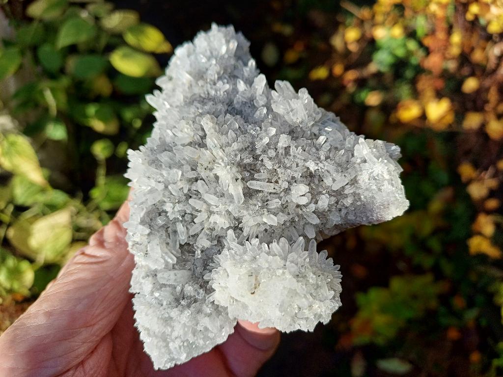 D38-18 Kwarts punten Sfaleriet Madan Bulgarije #collectie, Ophalen of Verzenden, Mineraal