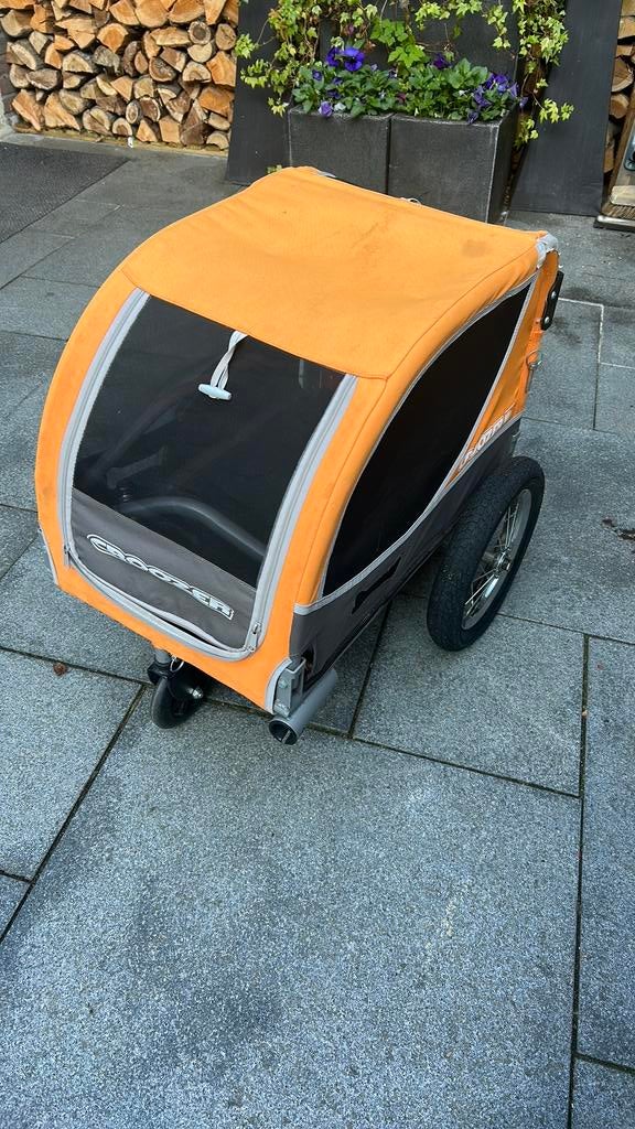 Croozer Mini hondenkar - Oranje, Ophalen, Opvouwbaar, 20 tot 40 kg, Zo goed als nieuw
