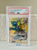 Pikachu & Zekrom GX 100 PSA9 Tag Team, Ophalen of Verzenden, Zo goed als nieuw
