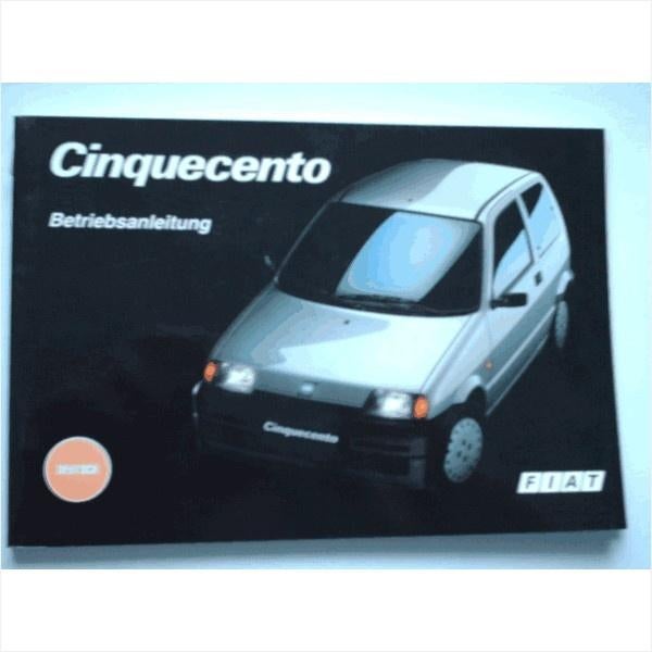 Fiat Cinquecento Instructieboekje 1994 #2 Duits, Auto diversen, Handleidingen en Instructieboekjes, Ophalen of Verzenden
