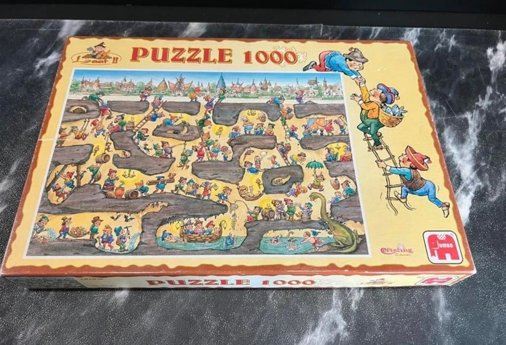 Vintage Efteling puzzel 1000 stukjes land van laaf, Ophalen of Verzenden, Zo goed als nieuw, Overige typen