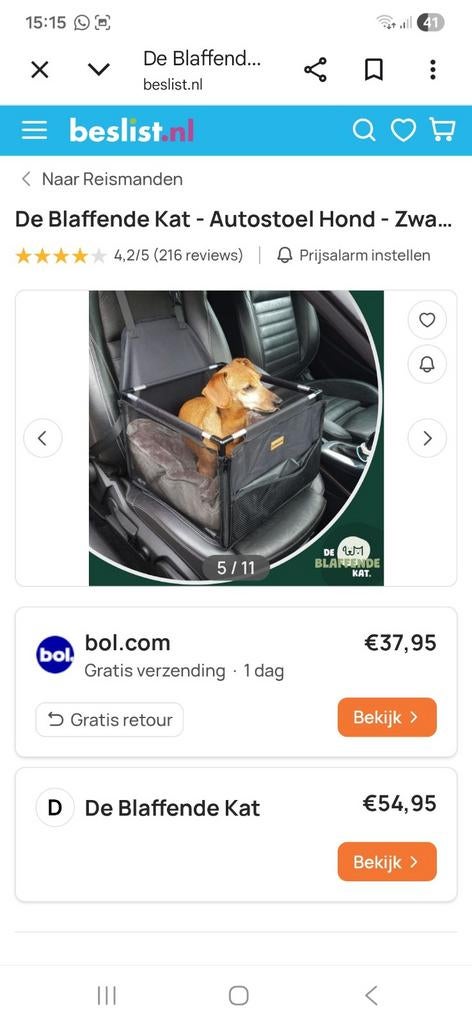 Hond of poes auto box., Ophalen of Verzenden, Zo goed als nieuw