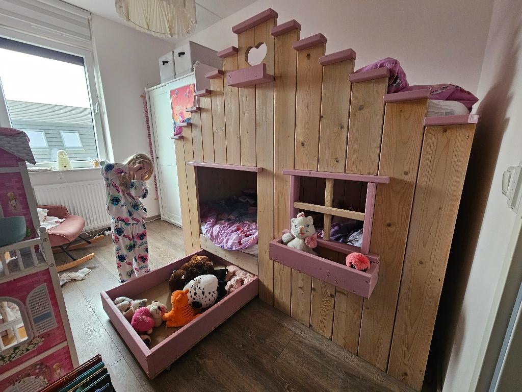 prinsessen huisjes (stapel) bed, Ophalen, 85 tot 100 cm, Zo goed als nieuw, 180 cm of meer