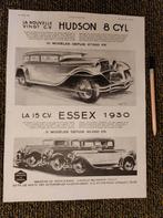 Hudson en Essex auto advertentie uit 1930, Ophalen of Verzenden, Gebruikt, Auto's