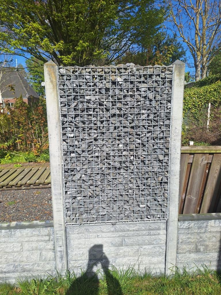 Grindkorven met basalt stenen  7 stuks, Tuin en Terras, Ophalen of Verzenden, Minder dan 10 meter