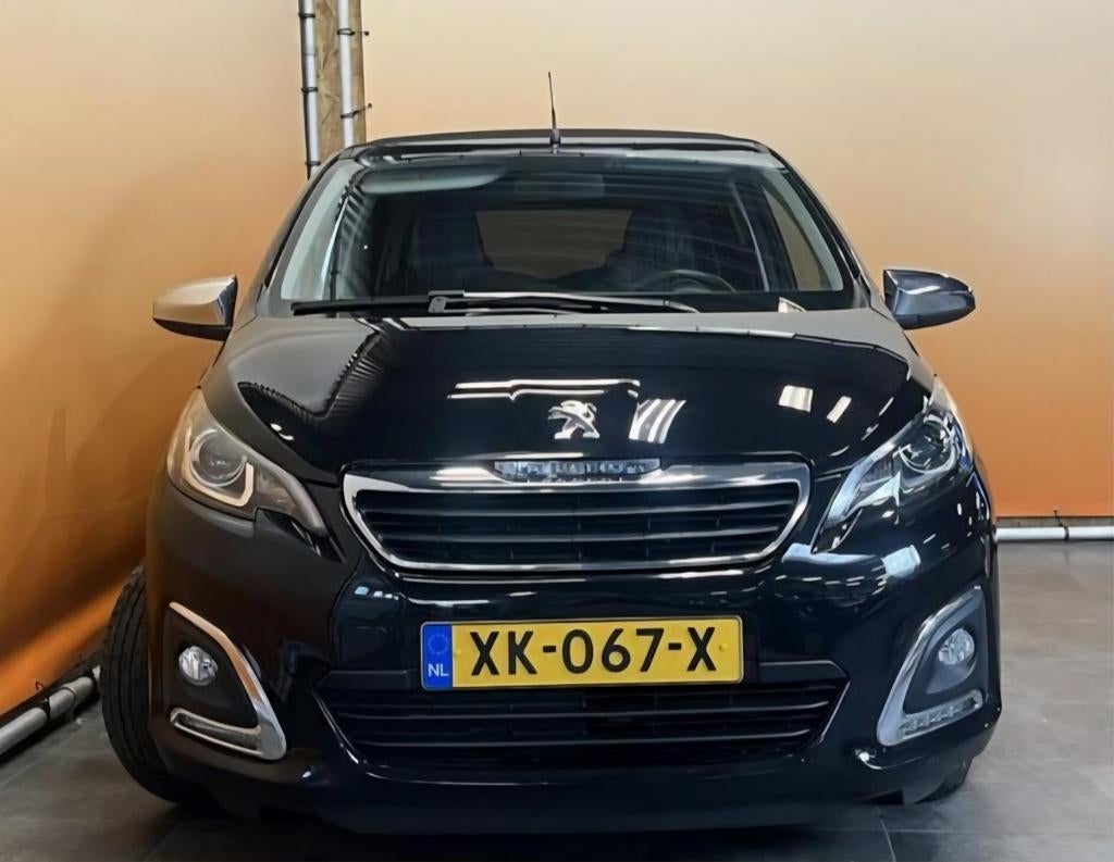 Peugeot 108 1.0 E-vti 72pk ETG 5D 2019 Zwart, Auto's, Peugeot, Stof, 4 stoelen, Zwart, Overige kleuren