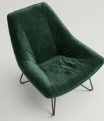 3x Giga Meubel Stoel Rowen Donkergroen Velvet, Overige kleuren, Drie, Ophalen of Verzenden, Zo goed als nieuw