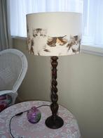 Tafellamp met poezen, Ophalen of Verzenden, Gebruikt, Stof, 50 tot 75 cm
