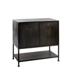 Pomax Typographic Kast – Metaal (Zwart) L78xB43xH80,5 cm, Ophalen