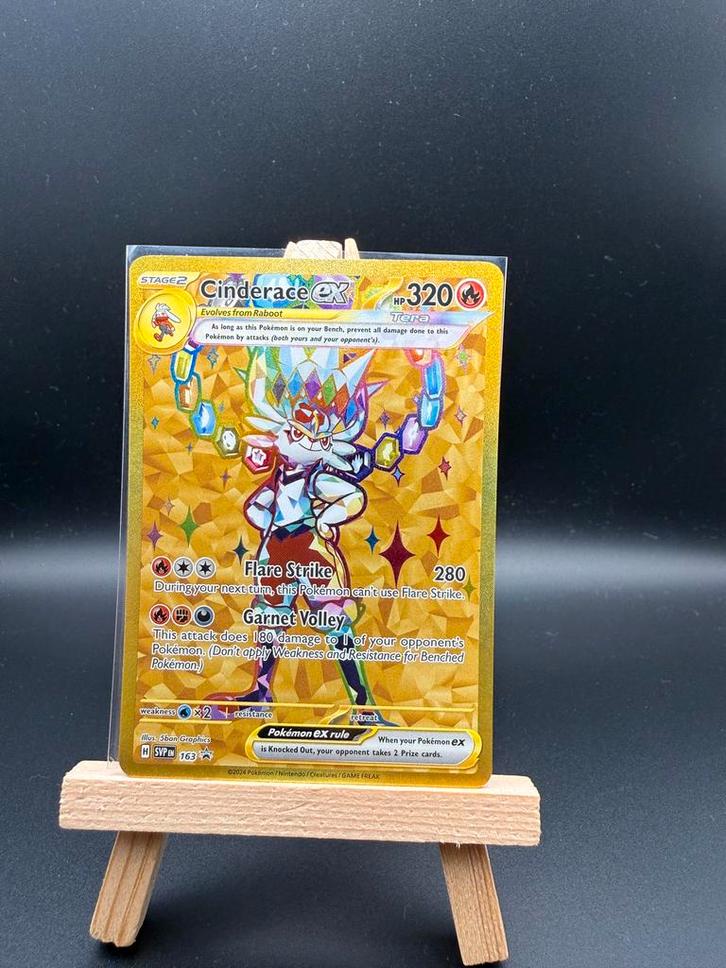 Cinderace ex 163 pokemonkaart, Hobby en Vrije tijd, Verzamelkaartspellen | Pokémon, Zo goed als nieuw, Ophalen of Verzenden