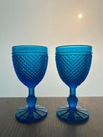 Vintage Casa Pupo Blauw Hobnail Wijnglazen - 1960s, Ophalen of Verzenden