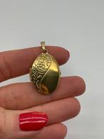 C944 Prachtige zilveren K&L medaillon hanger goudkleurig, Sieraden, Tassen en Uiterlijk, Antieke sieraden, Ophalen of Verzenden