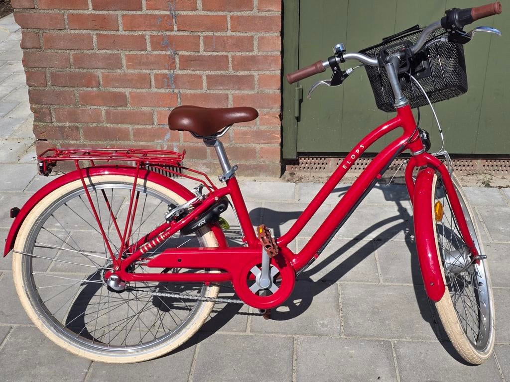 Mooie rode BTWIN Elops 900 meisjesfiets, 24 inch 9-12 jaar, Ophalen, Zo goed als nieuw