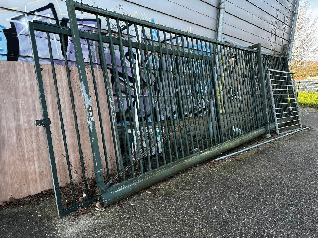 Schuifpoort, Tuin en Terras, Tuinhekken en Hekwerk, Ophalen, Met poort, Gebruikt, Spijlenhekwerk