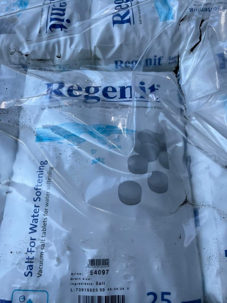 Regenit zouttabletten voor de water ontharder, Witgoed en Apparatuur, Waterontharders, Ophalen, Nieuw