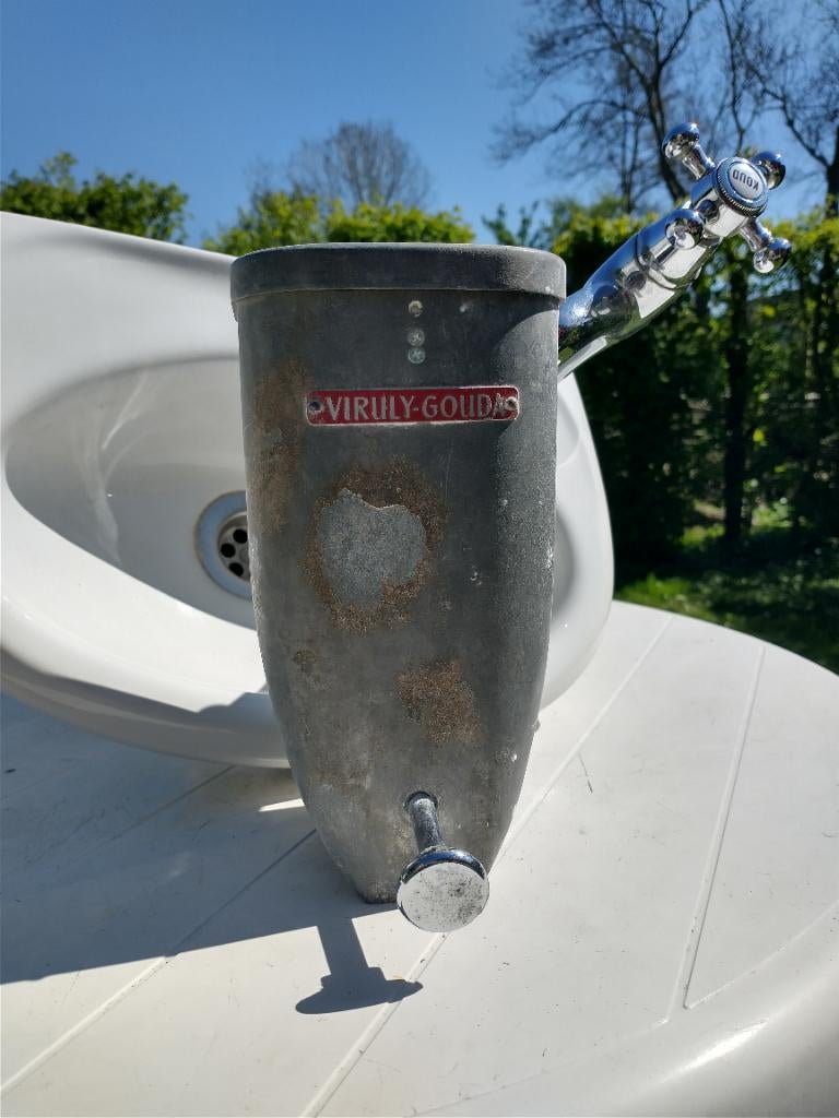 Antieke vintage zeeppoeder dispenser, Ophalen of Verzenden, Gebruikt, Overige typen