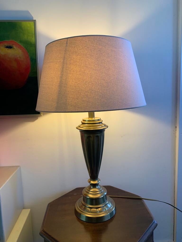 Prachtige messing lamp Deknudt België, Ophalen of Verzenden