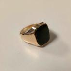 Gouden zegelring 14k 585 met onyx maat 22 4 gram, Sieraden, Tassen en Uiterlijk, Ringen, 20 of groter, Heer, Ophalen of Verzenden