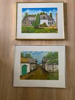 Klassieke pentekeningen J. Housen Kerkrade (2 stuks) Ingelij, Ophalen