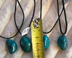 5 x turquoise steen met zwarte aderen 2 CM € 7,95 P. ST., Ophalen of Verzenden, Mineraal