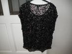 nieuw leuk zwart glitter truitje korte mouw mt 40 lily white, Kleding | Dames, Blouses en Tunieken, Ophalen of Verzenden, Nieuw