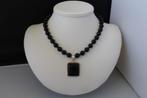 ONYX ketting/oorhanger-set, Verzenden, Zwart, Nieuw, Met edelsteen