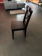 4x IKEA zwarte eetkamerstoelen Ingolf, Ophalen, Gebruikt, Zwart, Vijf, Zes of meer stoelen