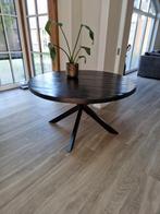 Ronde, mango houten tafel, Ophalen, Rond, Zo goed als nieuw, Vijf personen of meer