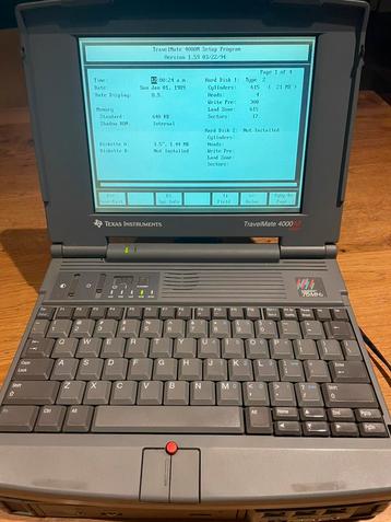 Texas Instruments 4000M – Retro laptop met tas en bon beschikbaar voor biedingen