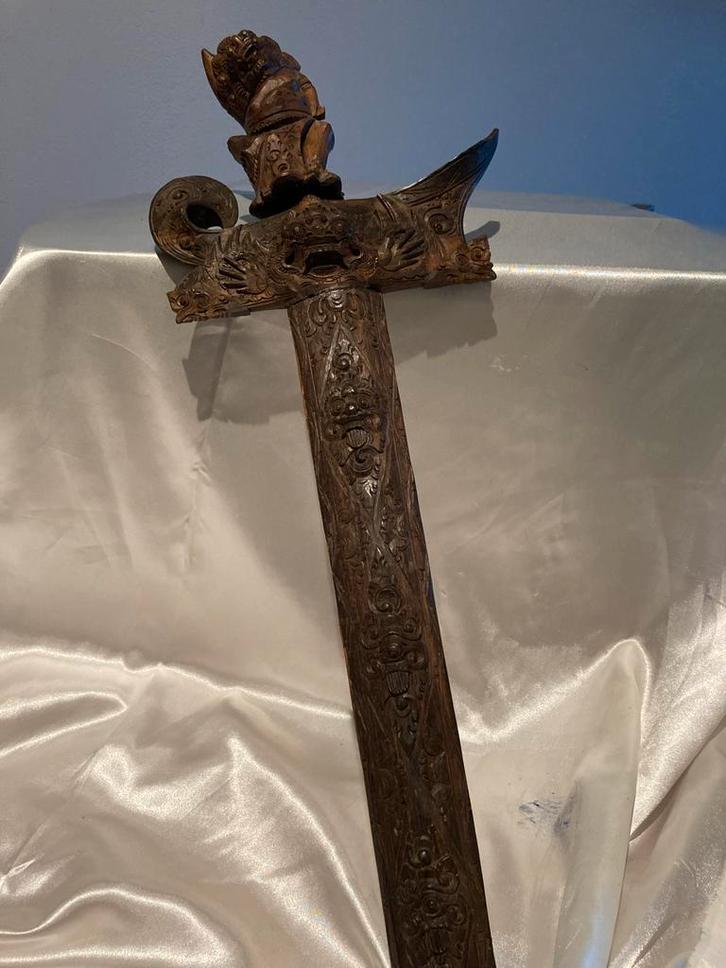 Indonesische Kris (Keris) Rijk Bewerkt, Antiek en Kunst, Kunst | Niet-Westerse kunst, Ophalen of Verzenden