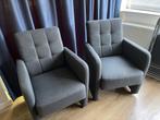 6 Leen Bakker Tymo Eetkamerstoelen antraciet, Ophalen, Gebruikt, Minder dan 75 cm, Stof
